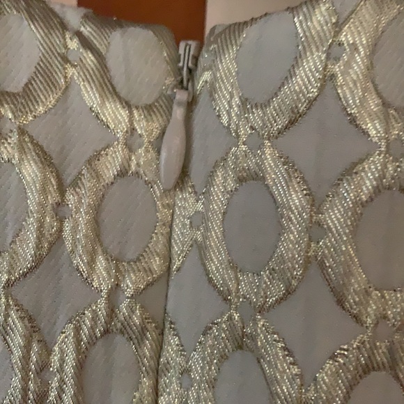 🚨SOLD ELSEWHERE!🚨COPY - Beautiful Metallic Thread Dress With Pink Lining - Picture 4 of 7